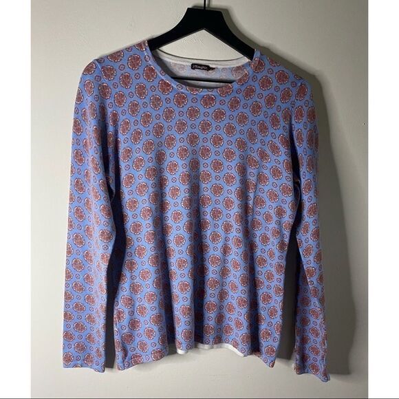 J. McLaughlin Patterned Crewneck Sweater Size M - Picture 1 of 7